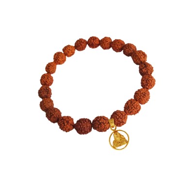 Lord Saibaba Charm Rudraksha Bracelet For Men